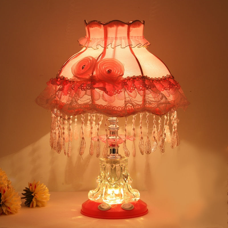 Bedroom Crystal Table Lamp